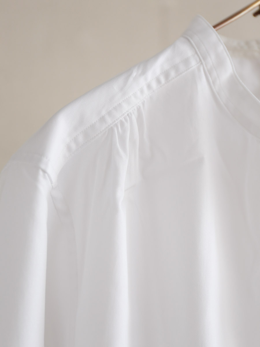 ASEEDONCLOUD アシードンクラウド / HW collarless shirt ホワイト