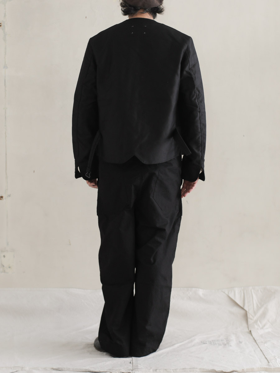 GINGER掲載商品】 Outil ウティ VESTE ARDON BLACK ノーカラー