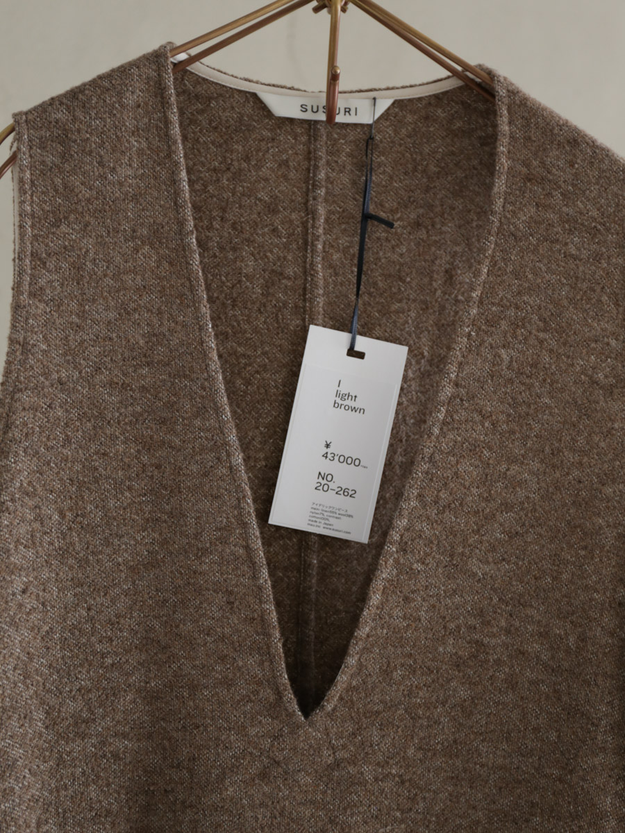 Susuri ススリ アイデリックワンピース Light Brown