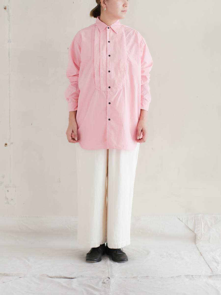 ゴーシュ コットンドビーワイドパンツ（ライトベージュ） メイン画像