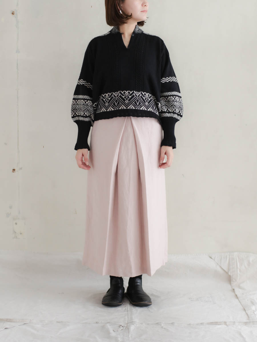 humoresque ユーモレスク ボックスタックスカート（ピンクベージュ） メイン画像