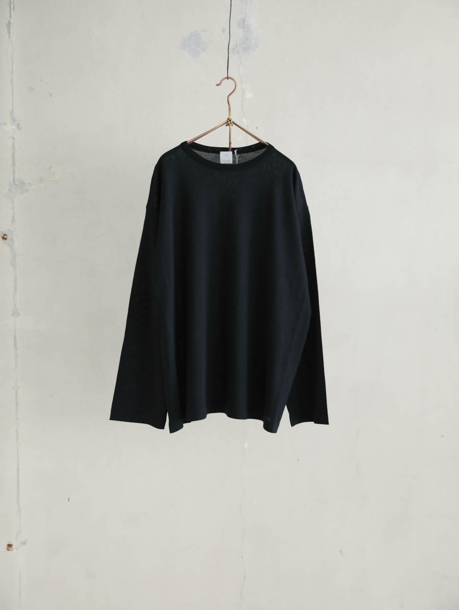 SP エシュペー 18μメリノニットプルオーバー（ブラック） メイン画像