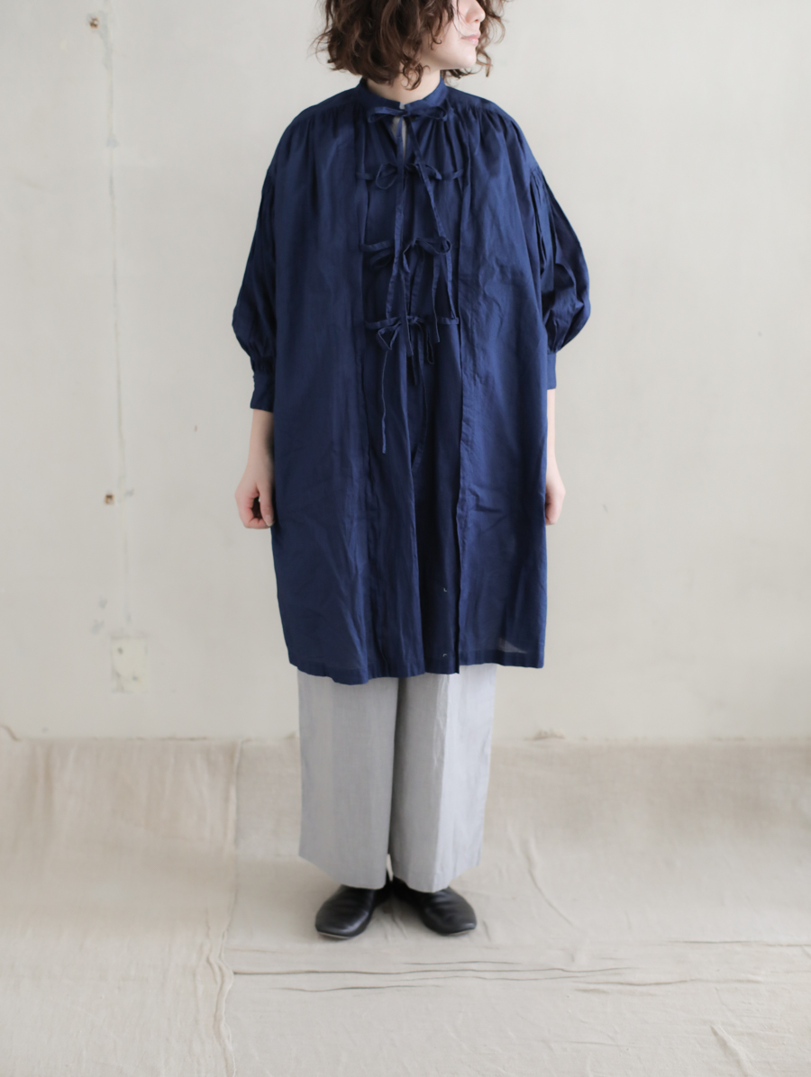 The Last Flower Of The Afternoon ラストフラワー オブ ジ アフターヌーン 紺青のsmock Dress インディゴ