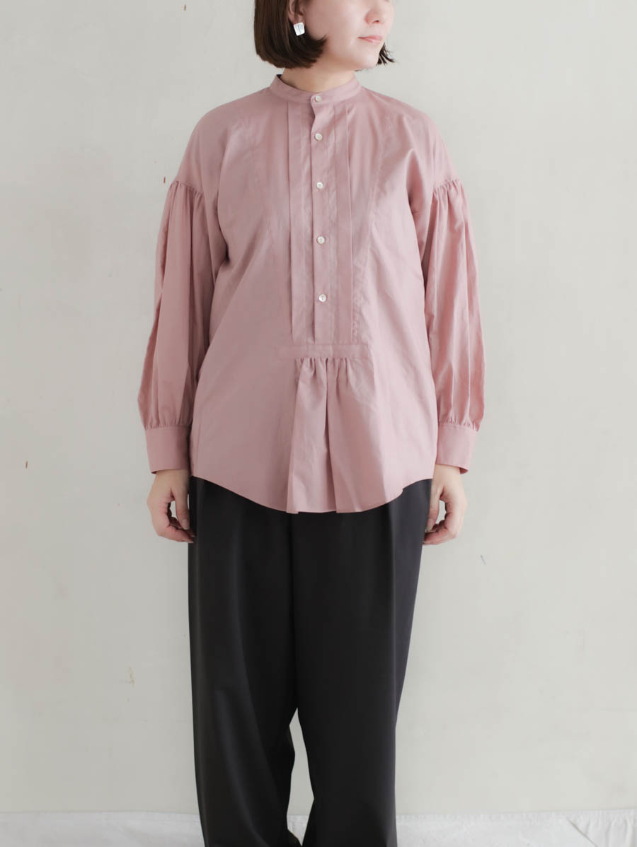 the last flower of the afternoon ラストフラワー オブ ジ アフターヌーン 静寂の欠片プルオーバーシャツドレス(スモーキーピンク)