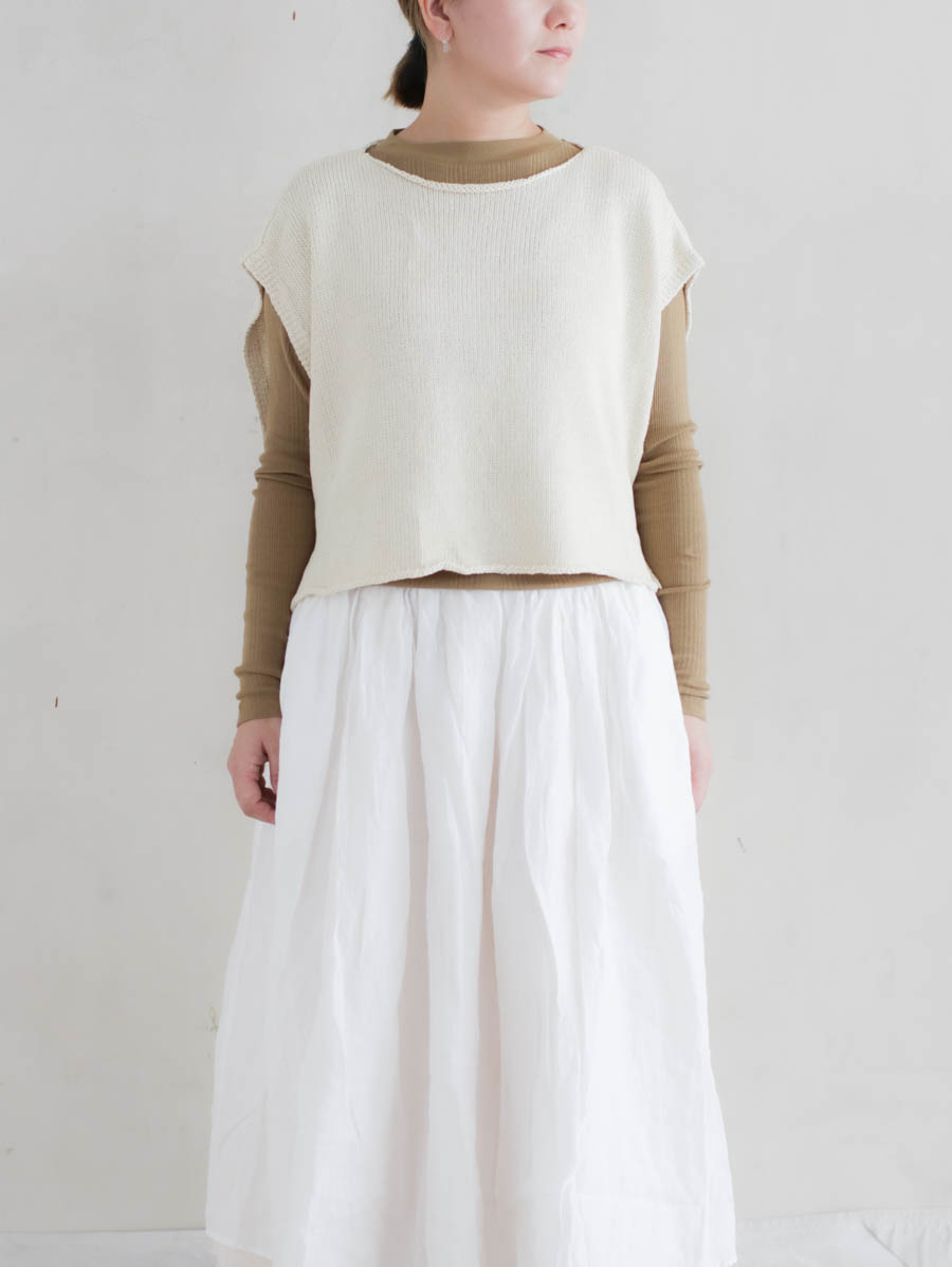 Veritecoeur ヴェリテクール リボンニットベスト（アイボリー）VCK-294 メイン画像